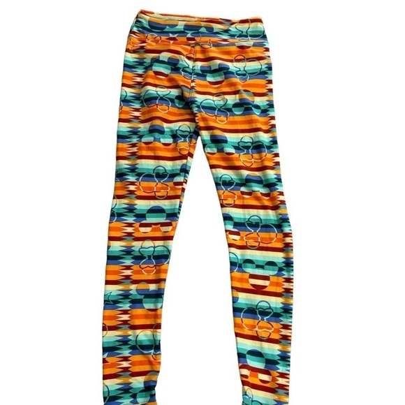 LulaRoe Colorful Disney Leggings Women’s One Size Mickey Minnie Soft Comfort - Picture 2 of 12